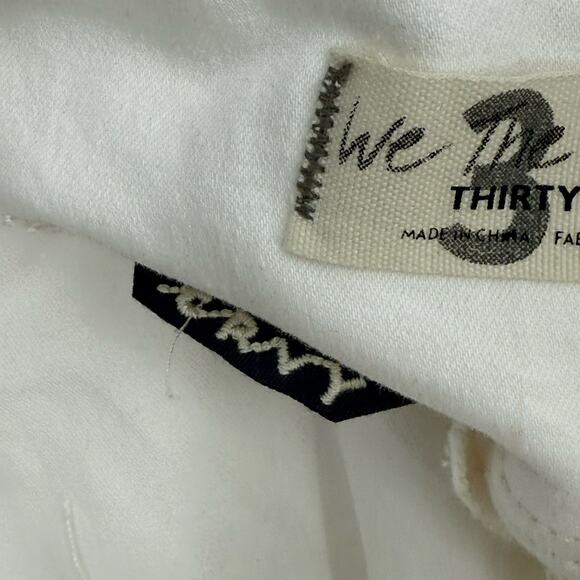 WE THE FREE x FREE PEOPLE Curvy Jeans Size 35 NWT White Denim Plus Curvy Raw Hem - Picture 6 of 16